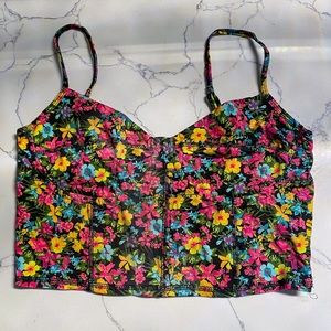 Floral Tank Top Crop Top